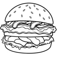 Gourmet Bacon Cheeseburger vector