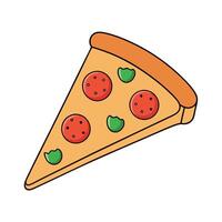 A pizza with tomatoes on it vector