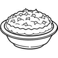 Shepherd pie on a plate vector