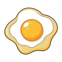 Fried egg on a white background vector