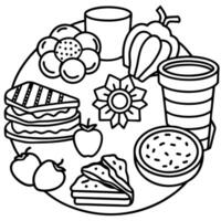 Artistic display breakfast foods featuring colorful fluffy crispy fresh tantalizing pastries arrange vector