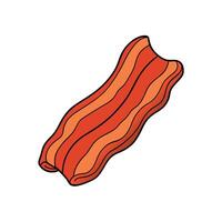 Close up of fried bacon vector