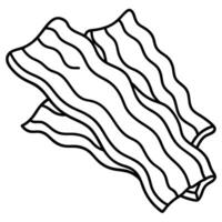 Bacon Slices on a White Background vector