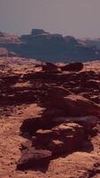 Sculpted by Time, Enigmatic Red Stone Canyon Rises Majestically in the Desert video