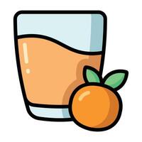 Simple orange Juice colorful icon. The icon can be used for websites, print templates, presentation templates, illustrations, etc vector