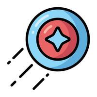 Simple Frisbee colorful icon. The icon can be used for websites, print templates, presentation templates, illustrations, etc vector