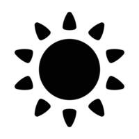 Simple Sun solid icon. The icon can be used for websites, print templates, presentation templates, illustrations, etc vector