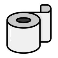 Simple Toilet Paper colorful icon. The icon can be used for websites, print templates, presentation templates, illustrations, etc vector