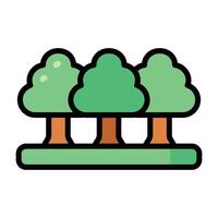 Simple Forest colorful icon. The icon can be used for websites, print templates, presentation templates, illustrations, etc vector