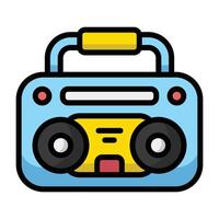 Simple Boombox colorful icon. The icon can be used for websites, print templates, presentation templates, illustrations, etc vector