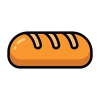 Simple Bread colorful icon. The icon can be used for websites, print templates, presentation templates, illustrations, etc vector