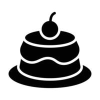 Simple Pudding solid icon. The icon can be used for websites, print templates, presentation templates, illustrations, etc vector