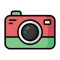 Simple Camera colorful icon. The icon can be used for websites, print templates, presentation templates, illustrations, etc vector