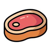 Simple Meat colorful icon. The icon can be used for websites, print templates, presentation templates, illustrations, etc vector