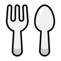 Simple Cutlery colorful icon. The icon can be used for websites, print templates, presentation templates, illustrations, etc vector