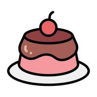 Simple Pudding colorful icon. The icon can be used for websites, print templates, presentation templates, illustrations, etc vector