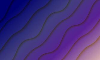 Wavy lines border in paper cut style. gradient blue color style. vector