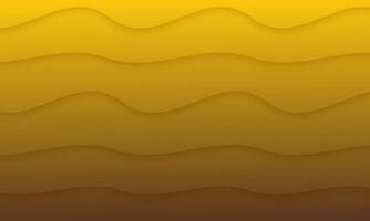 Wavy lines border in paper cut style. gradient yellow soft color wave wallpaper. vector