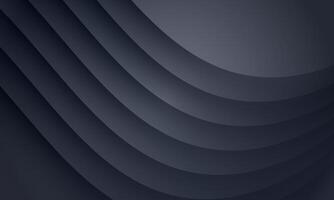 Dark gray texture 3D papercut layers in gradient banner. Abstract paper cut art background. wave dark gray. vector
