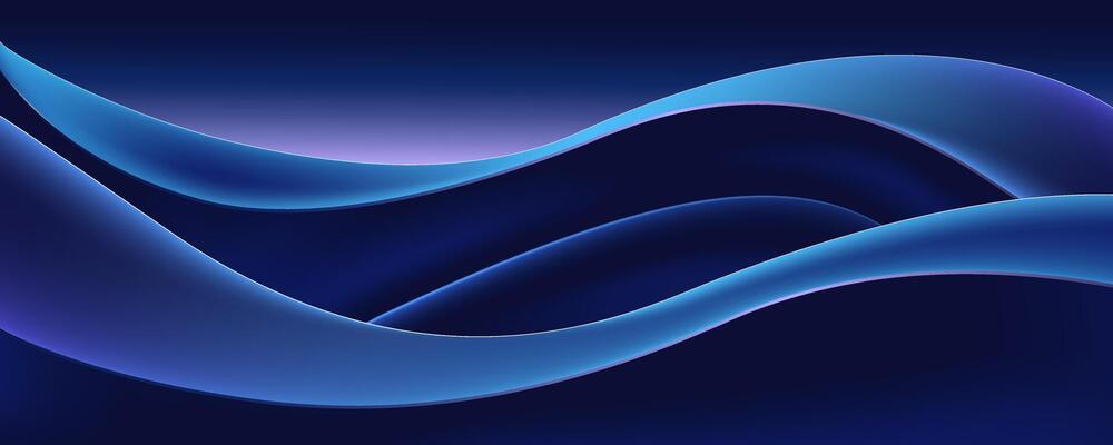 Modern blue gradient wave background design