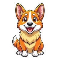 Adorable Corgi Mascot Icon A Smiling Corgi with an Infectious Grin vector