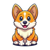 Adorable Corgi Sitting with a Playful Expression, Perfect for Your Brand's Mascot vector