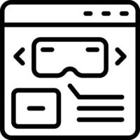 vr programming icon. Vr glasses settings Icon vector