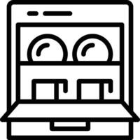Dish Washer Icon. Portable Dishwasher Icon vector
