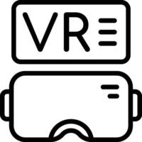 Man use Virtual reality headset Icon vector