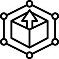 3D Box Model Icon. 3D Box Printing Process Icon vector