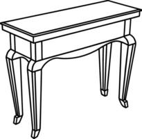 Sculptural Console Table furniture vector