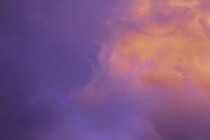 The sky has strange colors in the evening. photo