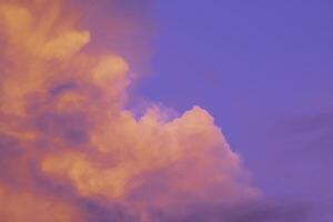 The sky has strange colors in the evening. photo
