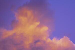 The sky has strange colors in the evening. photo