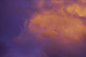 The sky has strange colors in the evening. photo