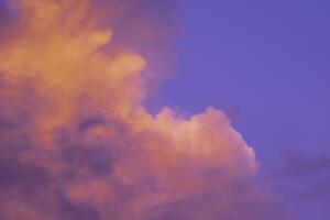 The sky has strange colors in the evening. photo