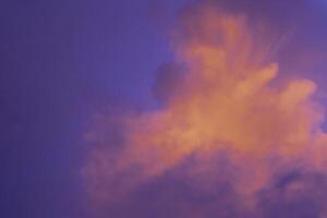 The sky has strange colors in the evening. photo