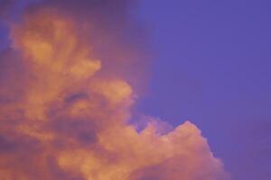 The sky has strange colors in the evening. photo