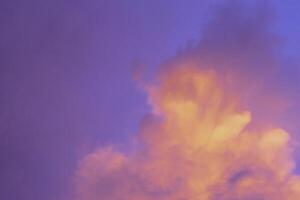 The sky has strange colors in the evening. photo