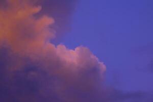The sky has strange colors in the evening. photo