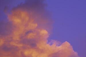The sky has strange colors in the evening. photo