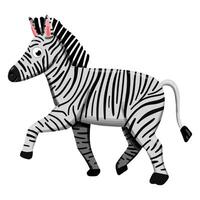 Image of a cute colorful zebra. This illustration showcases the intricate features of an zebra's anatomy. Perfect for educational materials and animal-themed projects. Isolated image. vector