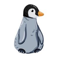 Image of a cute colorful Penguin. This illustration showcases the intricate features of an penguin's anatomy. Perfect for educational materials and animal-themed projects. Isolated image. vector