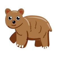 Image of a cute, colorful Bear. This illustration showcases the intricate features of an Bear's anatomy. Perfect for educational materials and nature-themed projects. Isolated image. vector