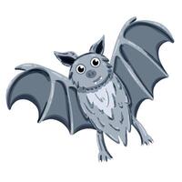 Image of a cute colorful vampire bat. Showcases the intricate features of an vampires Bat's anatomy. Perfect for educational materials and animals themed projects. Isolated image. V letter. vector