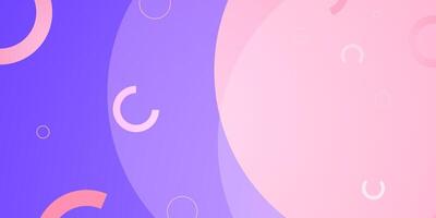 Bright colorful pink and purple gradient abstract 3d background with circle shape and line pattern. Trendy illustration with overlap pattern on background. vector