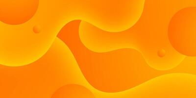Abstract 3d background orange fluid wave pattern. Bright gradient color design. Abstract geometric pattern simple background for banner, brochure, presentation design, and business card. vector