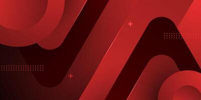 Abstract dark red dynamic gradient background with 3d look and simple circle pattern. Rectangle round element. Cool design and luxury. vector
