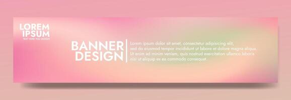 Pink blurred smooth liquid waves abstract banner template vector