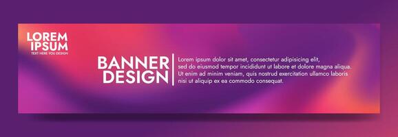 violet blurred smooth liquid waves abstract banner vector